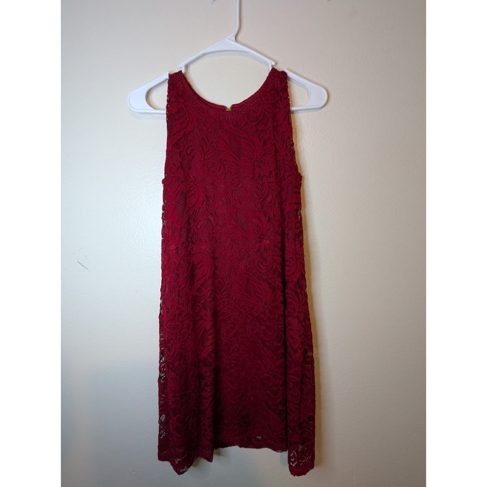 RN‎ Studio by Ronni Nicole Burgundy Lace Sheath Dress Women's PXS
